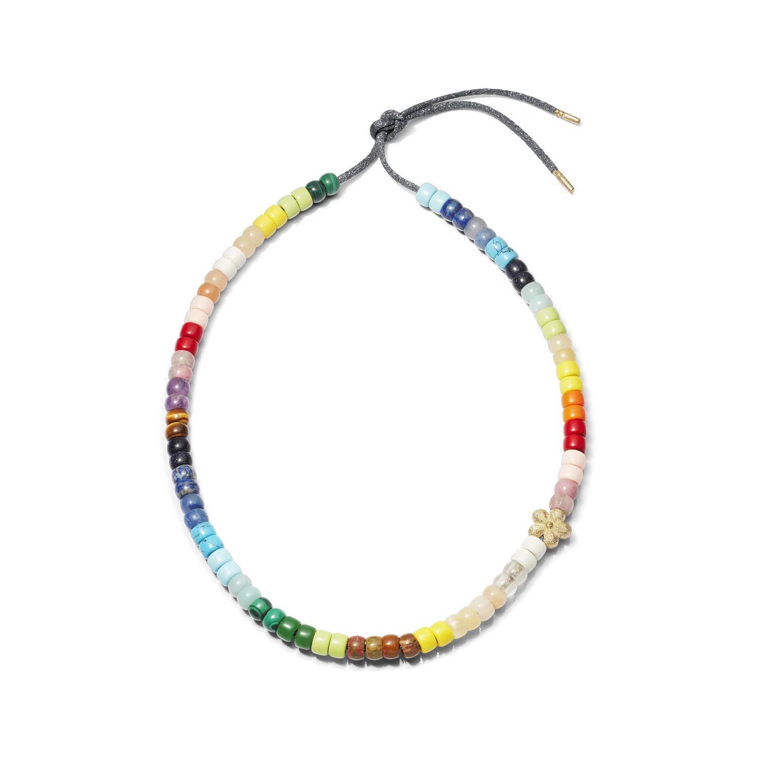 FORTE Beads Rainbow Flower Bead Necklace