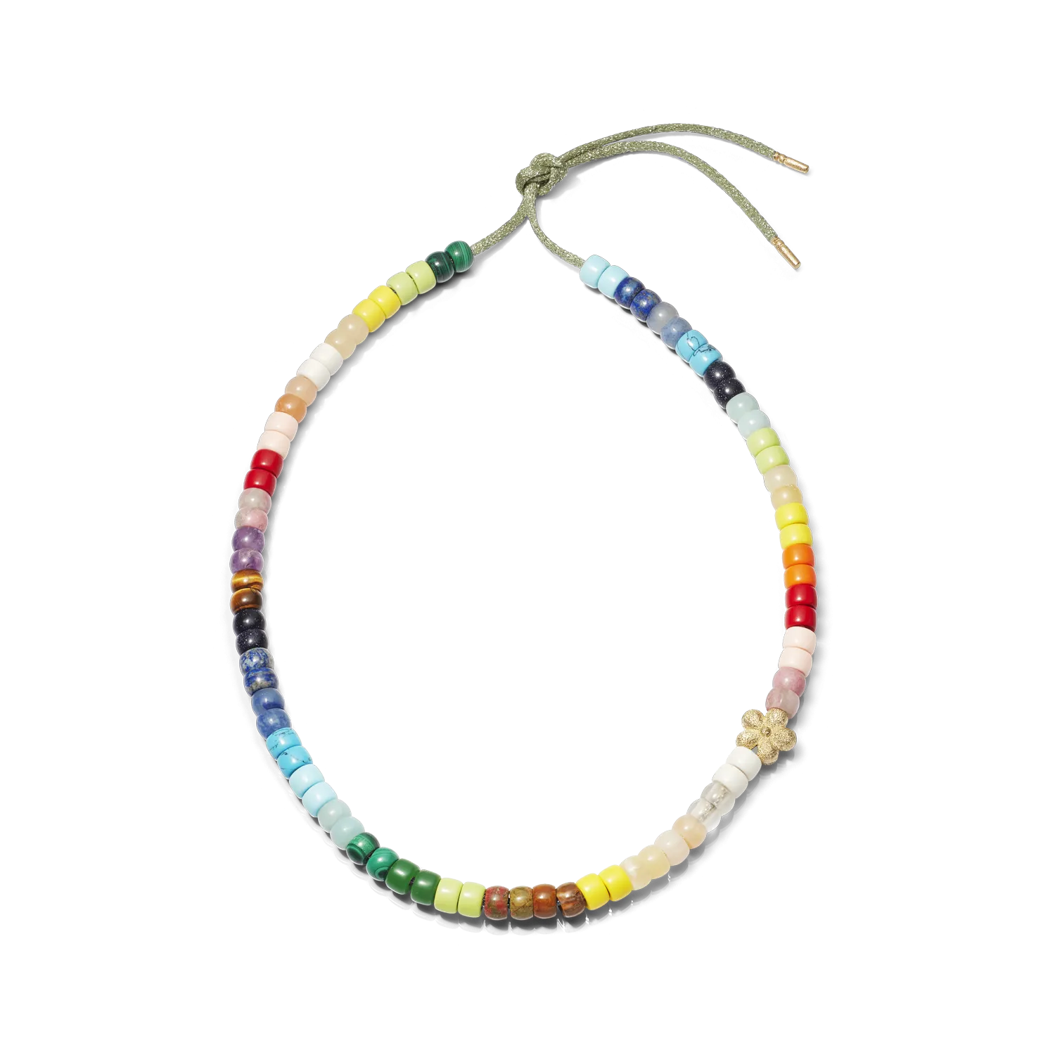FORTE Beads Rainbow Flower Bead Necklace