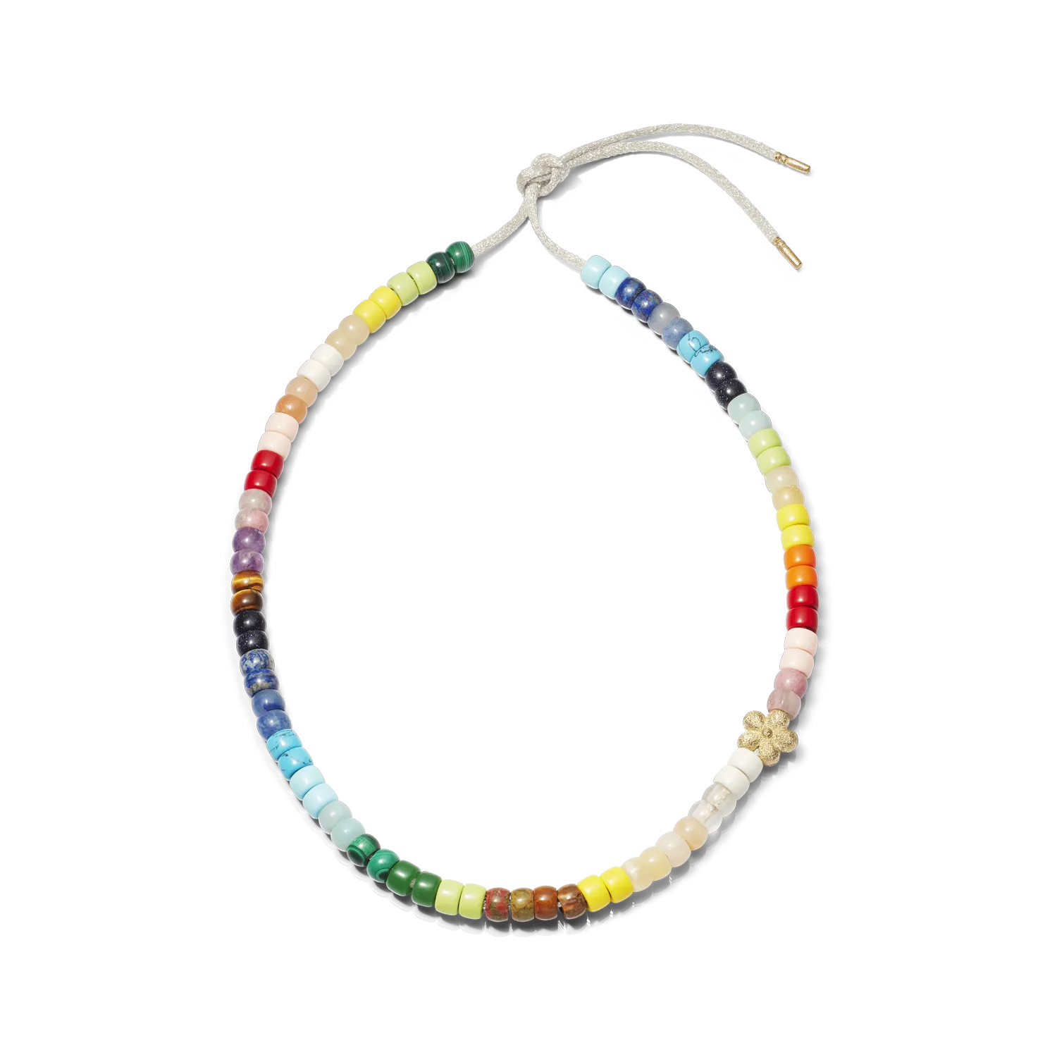 FORTE Beads Rainbow Flower Bead Necklace