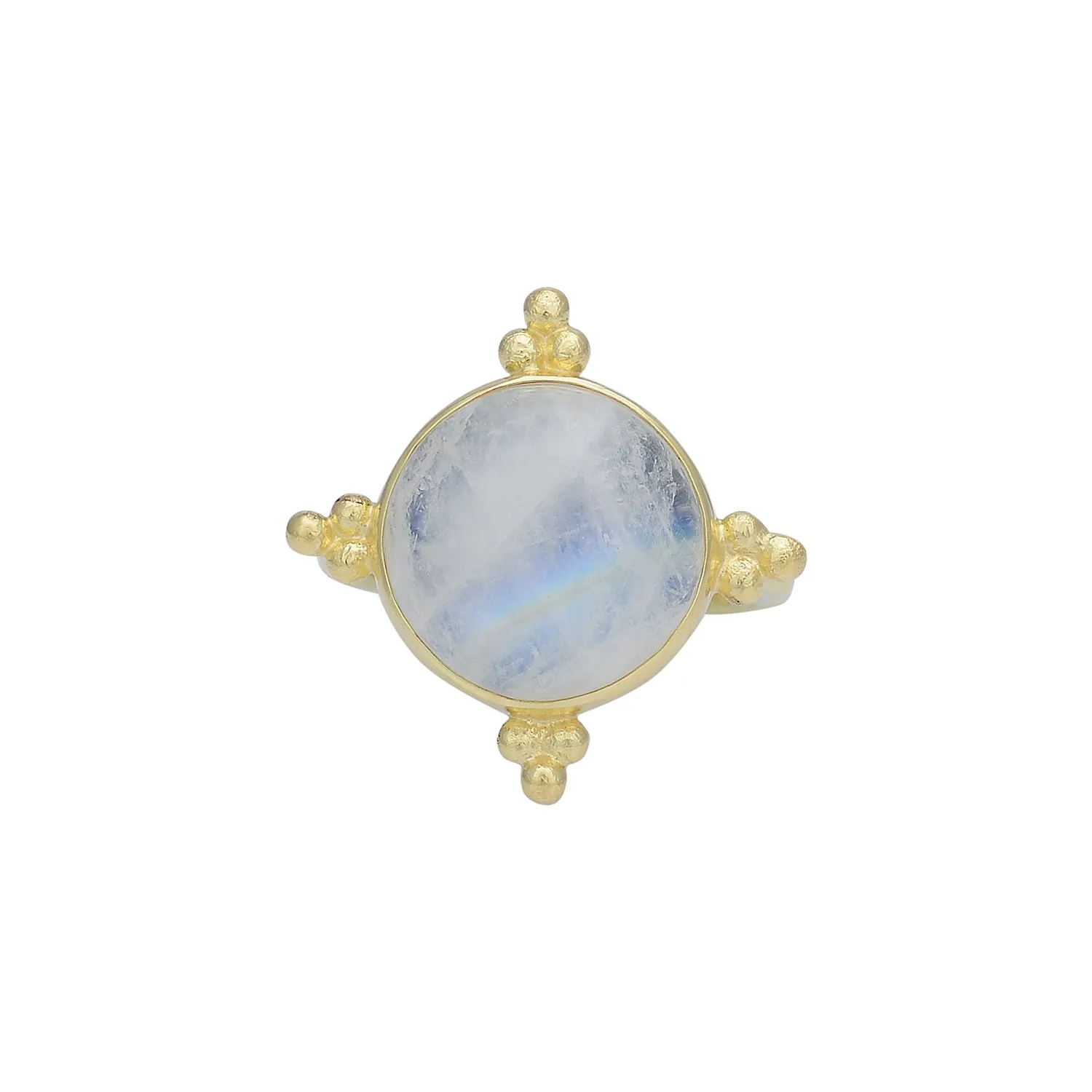 Full Moon Gold Moonstone Ring