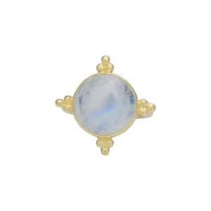 Full Moon Gold Moonstone Ring