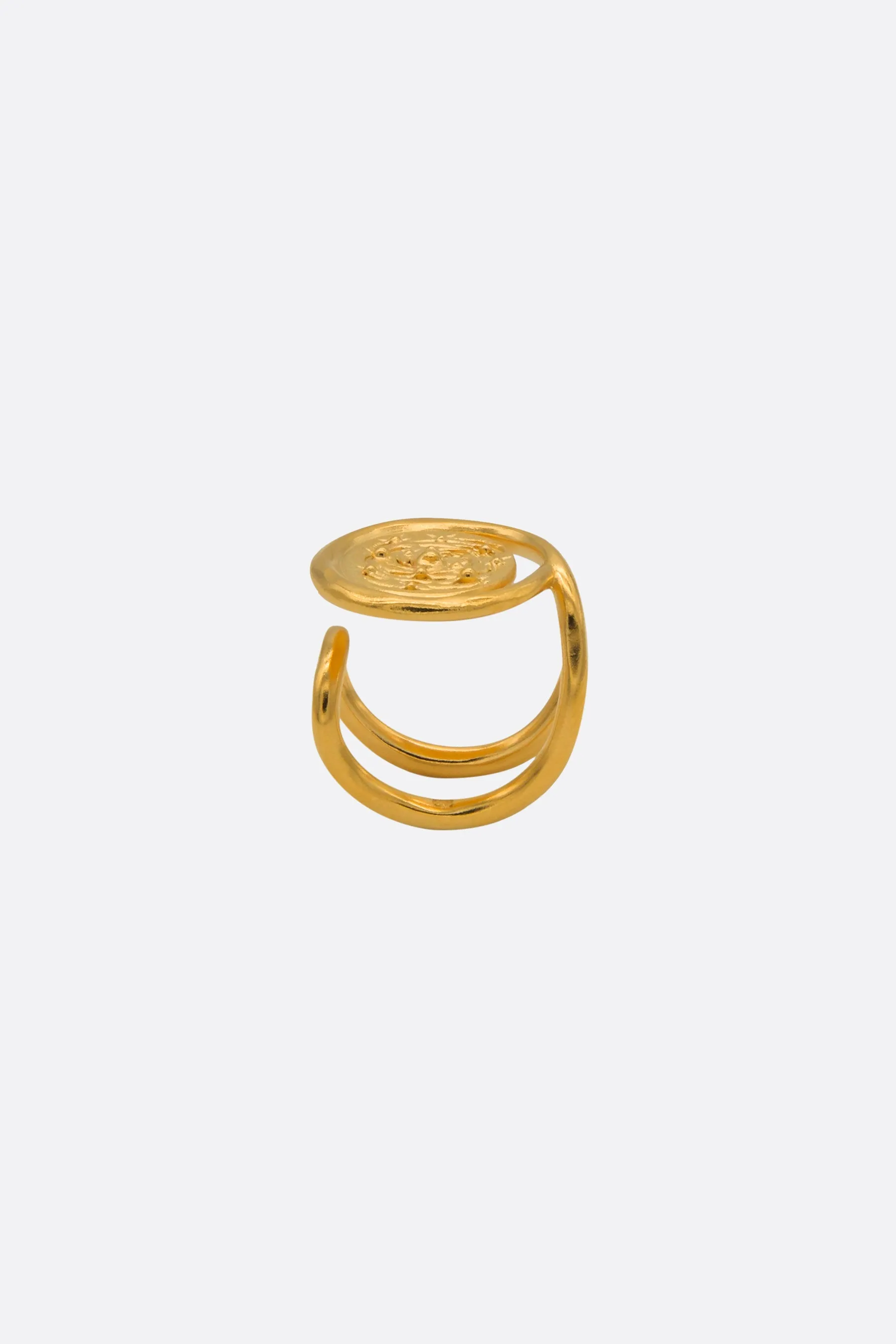 Galaxie 18k gold vermeil signet ring