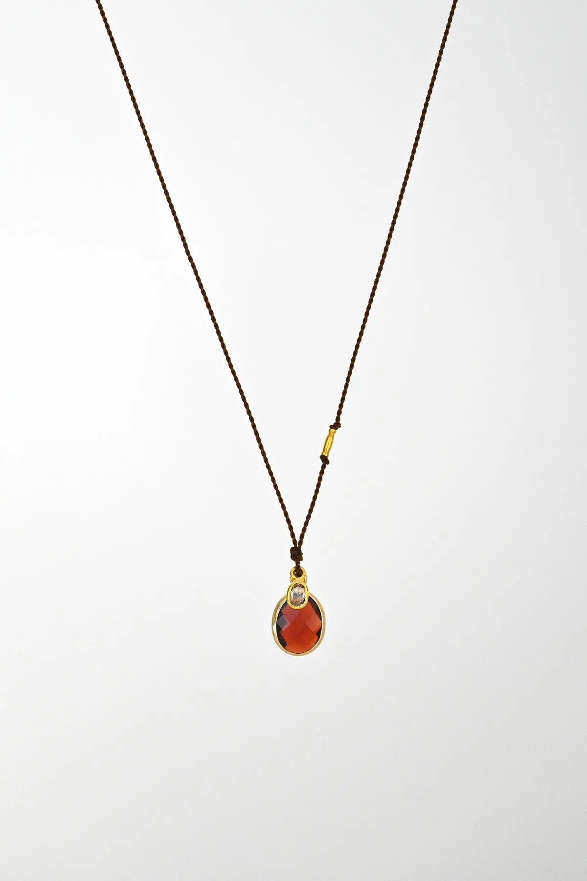 Garnet   Diamond Necklace