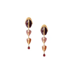 Garnet Mix Rise Earrings