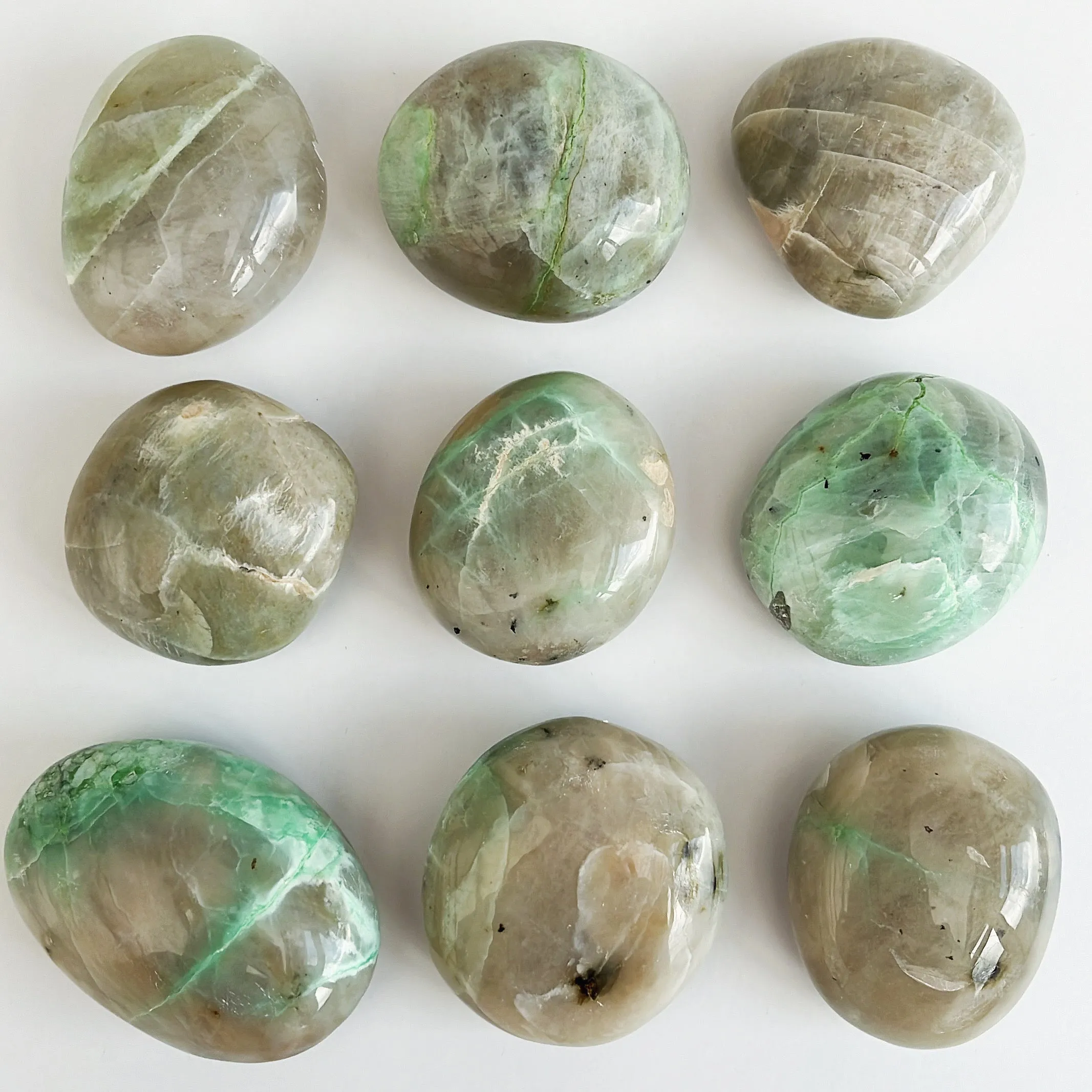 Garnierite - Green Moonstone Palmstone