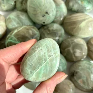 Garnierite - Green Moonstone Palmstone