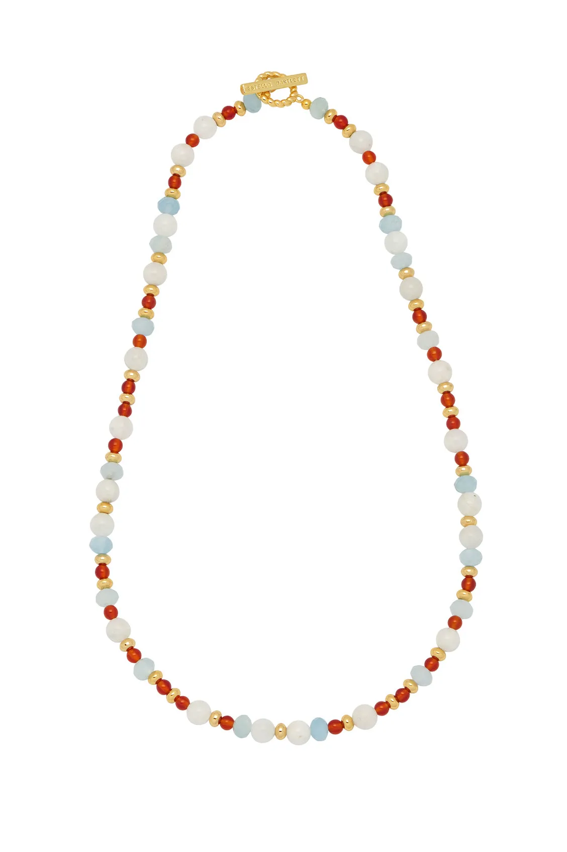 Gemstone T-Bar Necklace