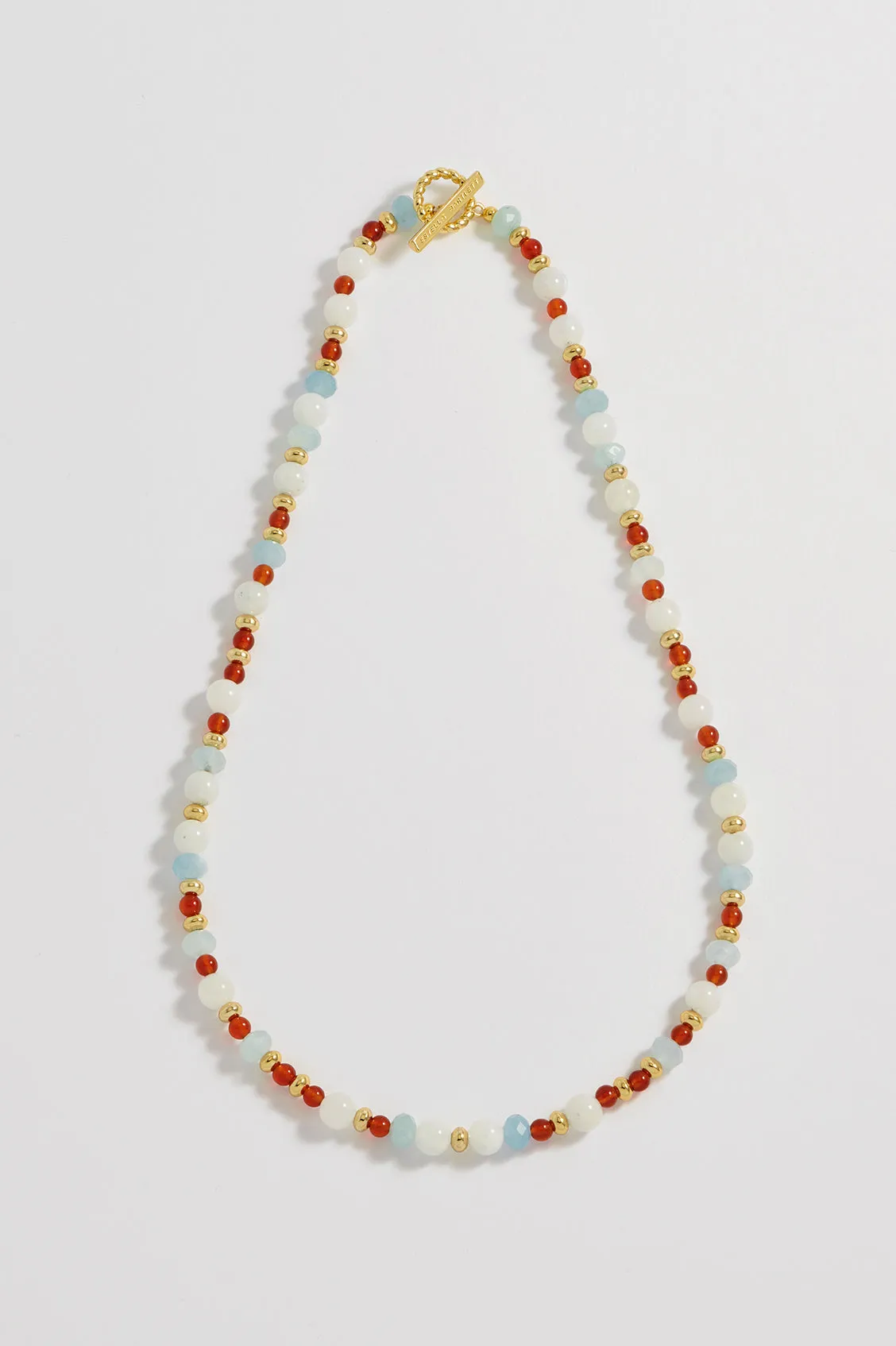 Gemstone T-Bar Necklace
