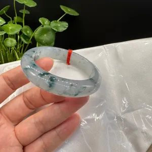 Genuine Burmese High-end Jade Jadeite Oval Bangle Bracelet ( 54.4mm )( Collectibles )