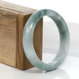 Genuine Burmese Jadeite Jade Bangle Bracelet ( 57.61 mm )#973
