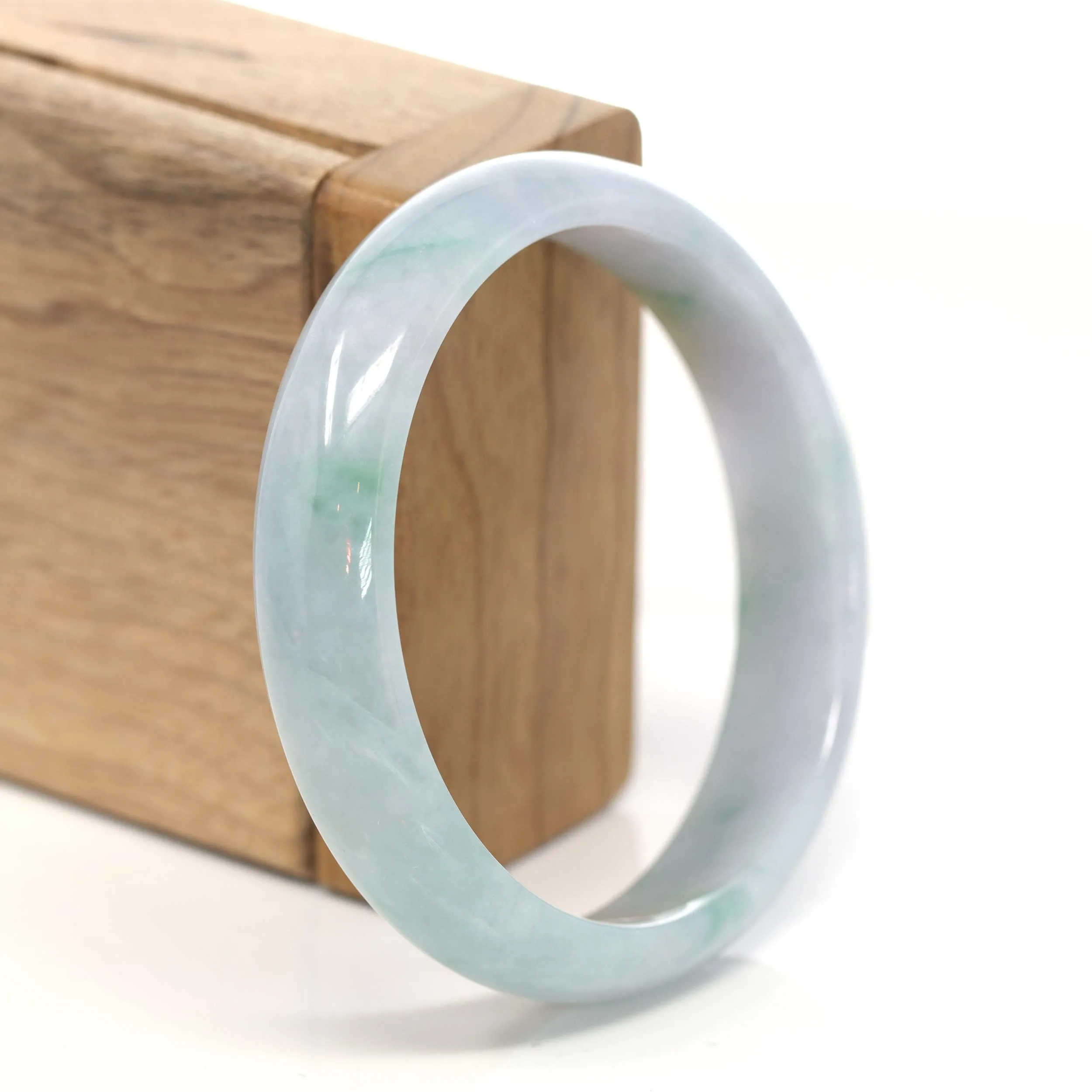 Genuine Burmese Jadeite Jade Bangle Bracelet (58.9 mm) #205
