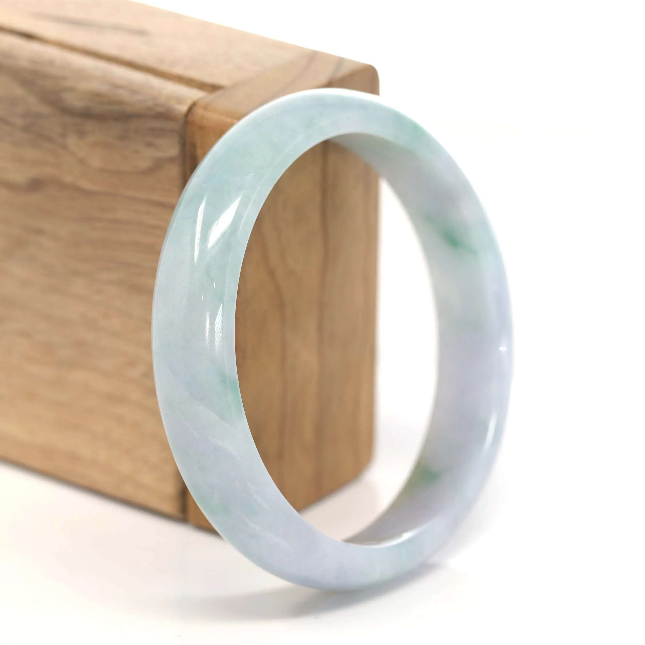 Genuine Burmese Jadeite Jade Bangle Bracelet (58.9 mm) #205