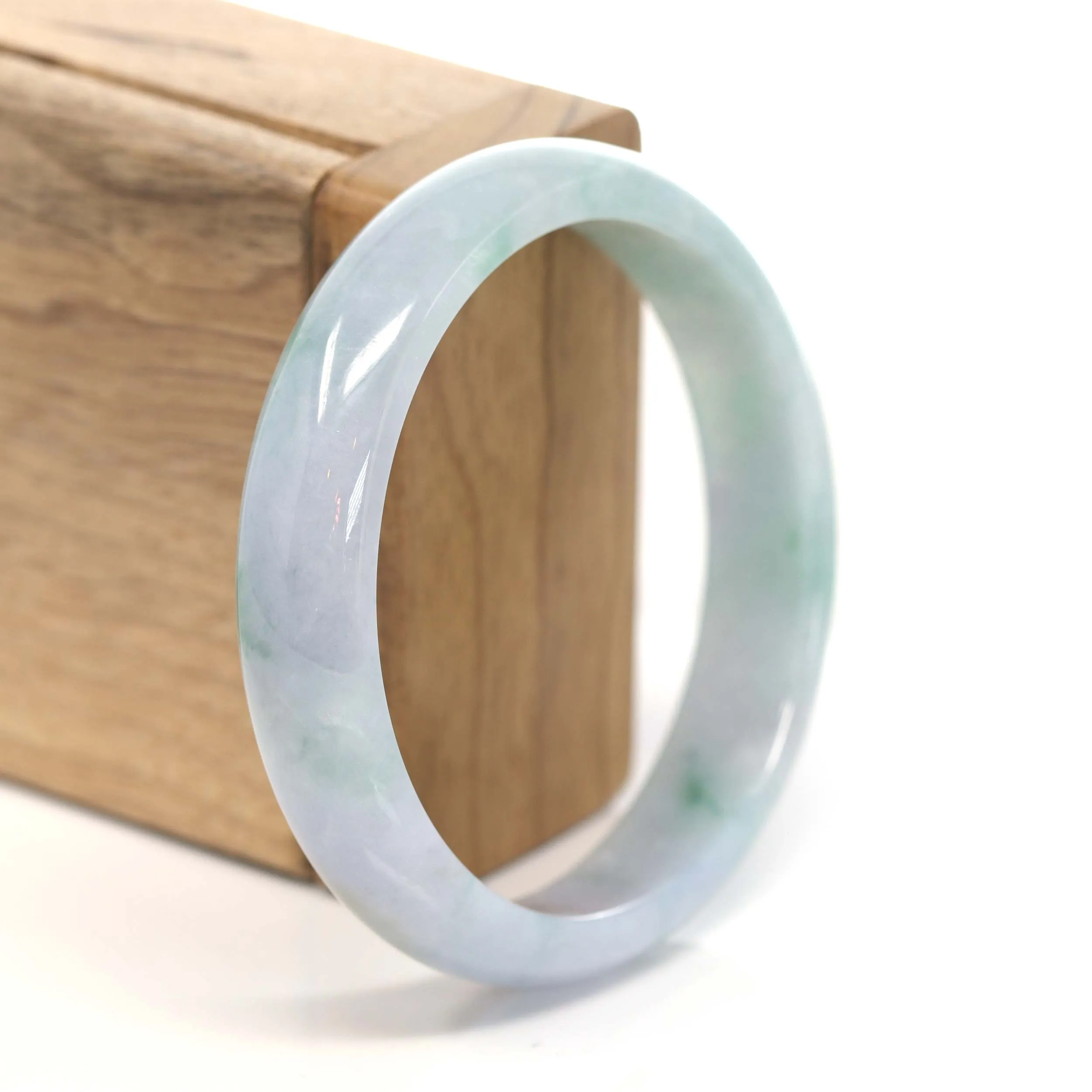 Genuine Burmese Jadeite Jade Bangle Bracelet (58.9 mm) #205