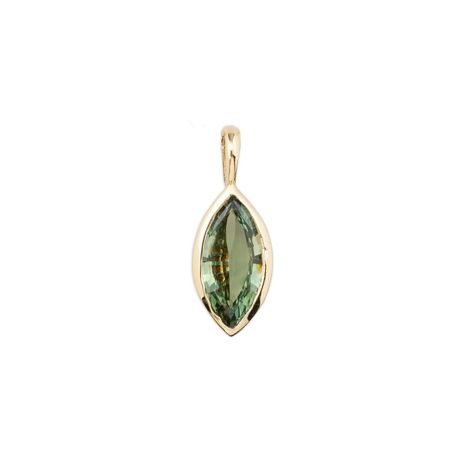 Green Sapphire Patia Marquise Charm
