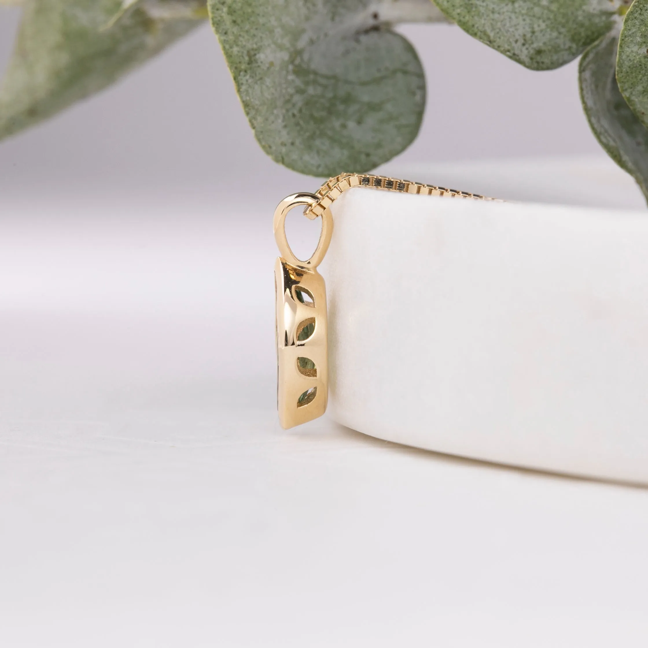 Green Sapphire Patia Marquise Charm
