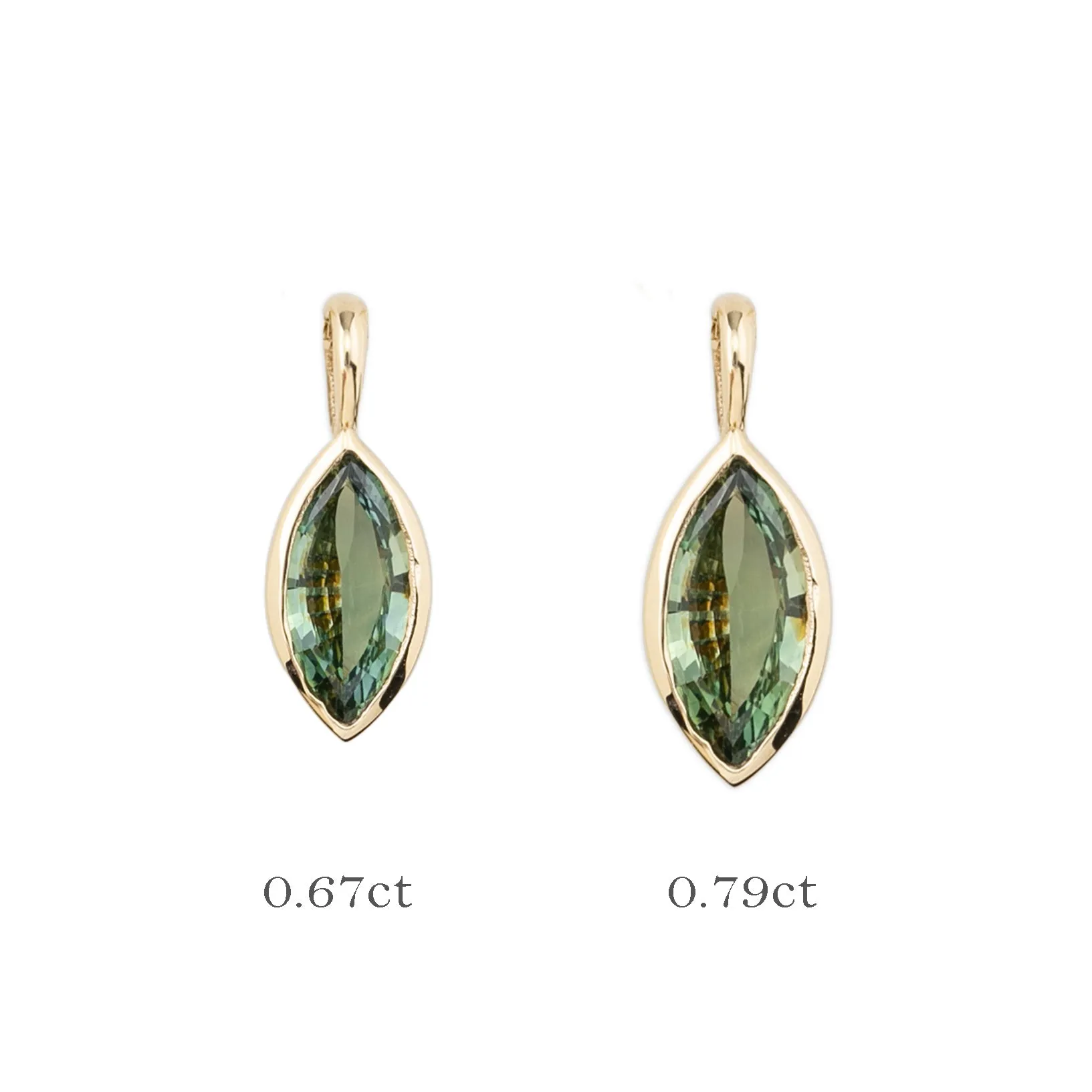 Green Sapphire Patia Marquise Charm