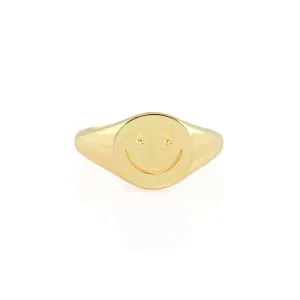Happy Signet Ring