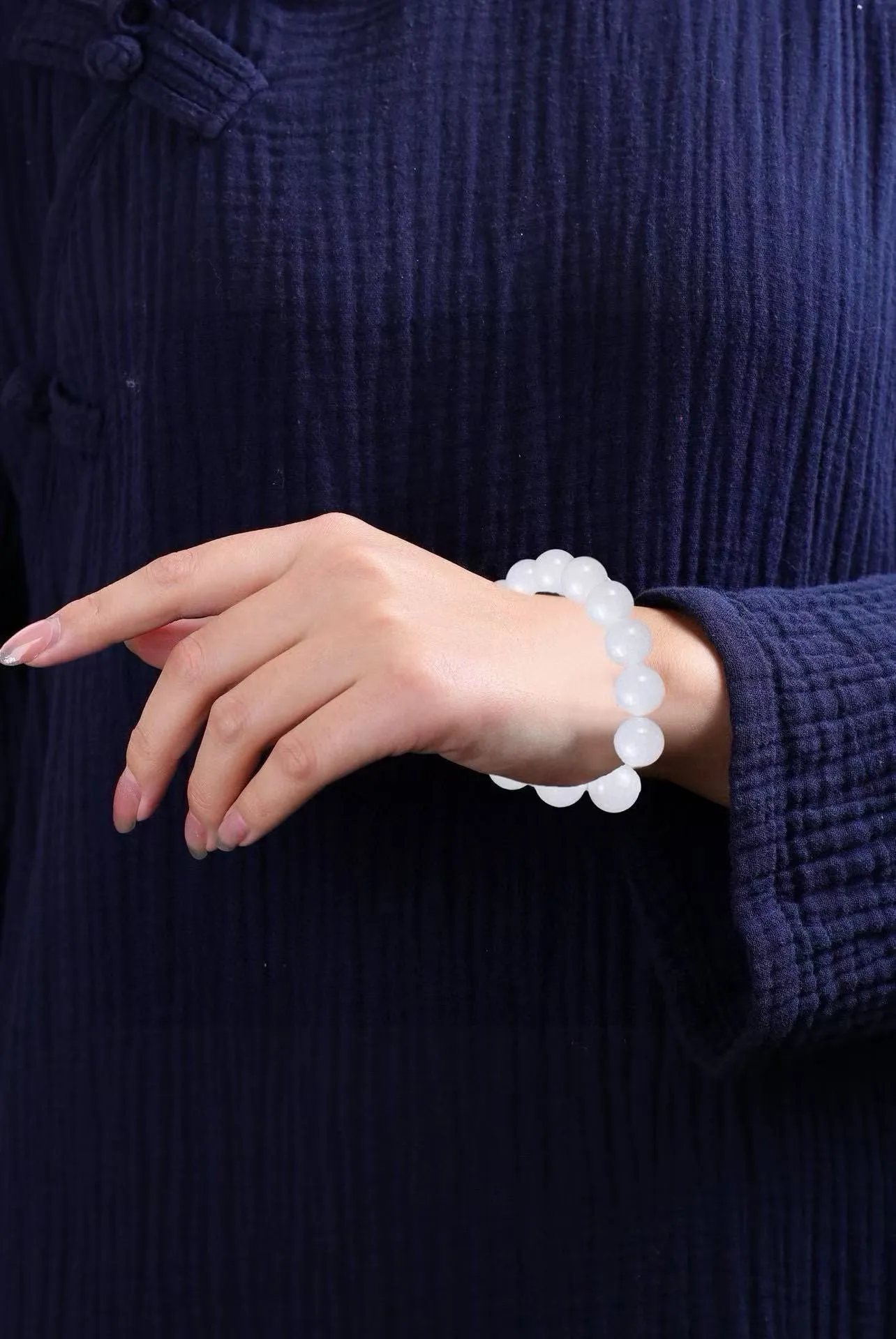 Hetian jade Mutton fat jade bracelet•10mm