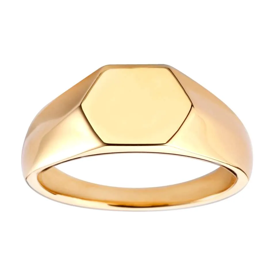 Hexagon Signet Ring SR74