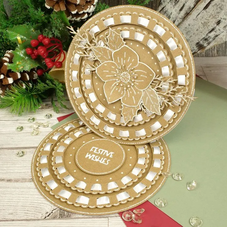 Hunkydory Moonstone Dies - Ribbon Threading Nesting Frames - Circles