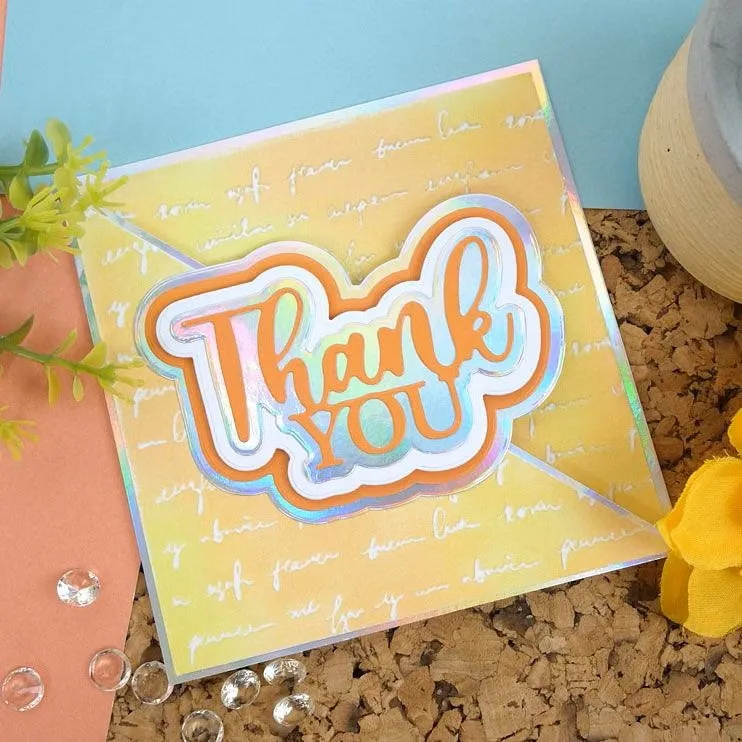 Hunkydory Moonstone Embossing Folder - Script