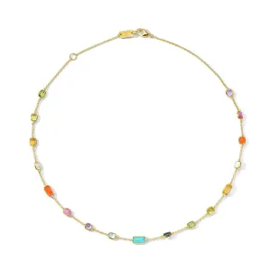 Ippolita 18k Yellow Gold Summer Rainbow Rock Candy Short Gelato Necklace