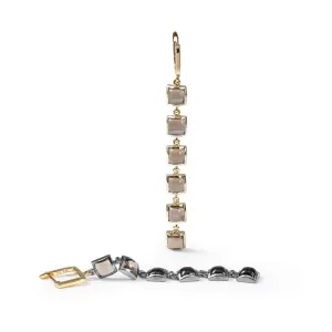 Isiba Smoky Quartz Earrings (Black Rhodium and 18K Gold)