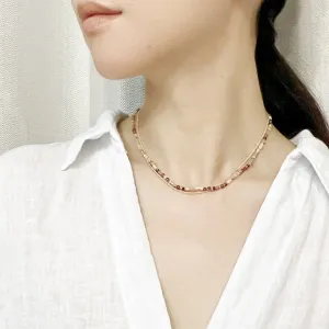 Jade Vine Pearl and natural stone beads choker necklace (cherry blossom)