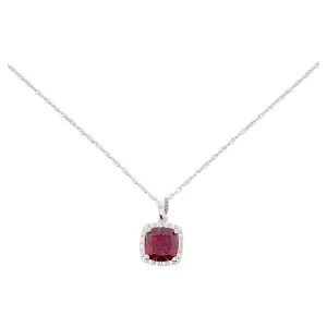 January Garnet & Diamond Necklace