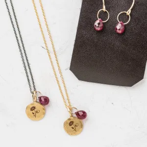 July Birth Flower Necklace: Waterlily