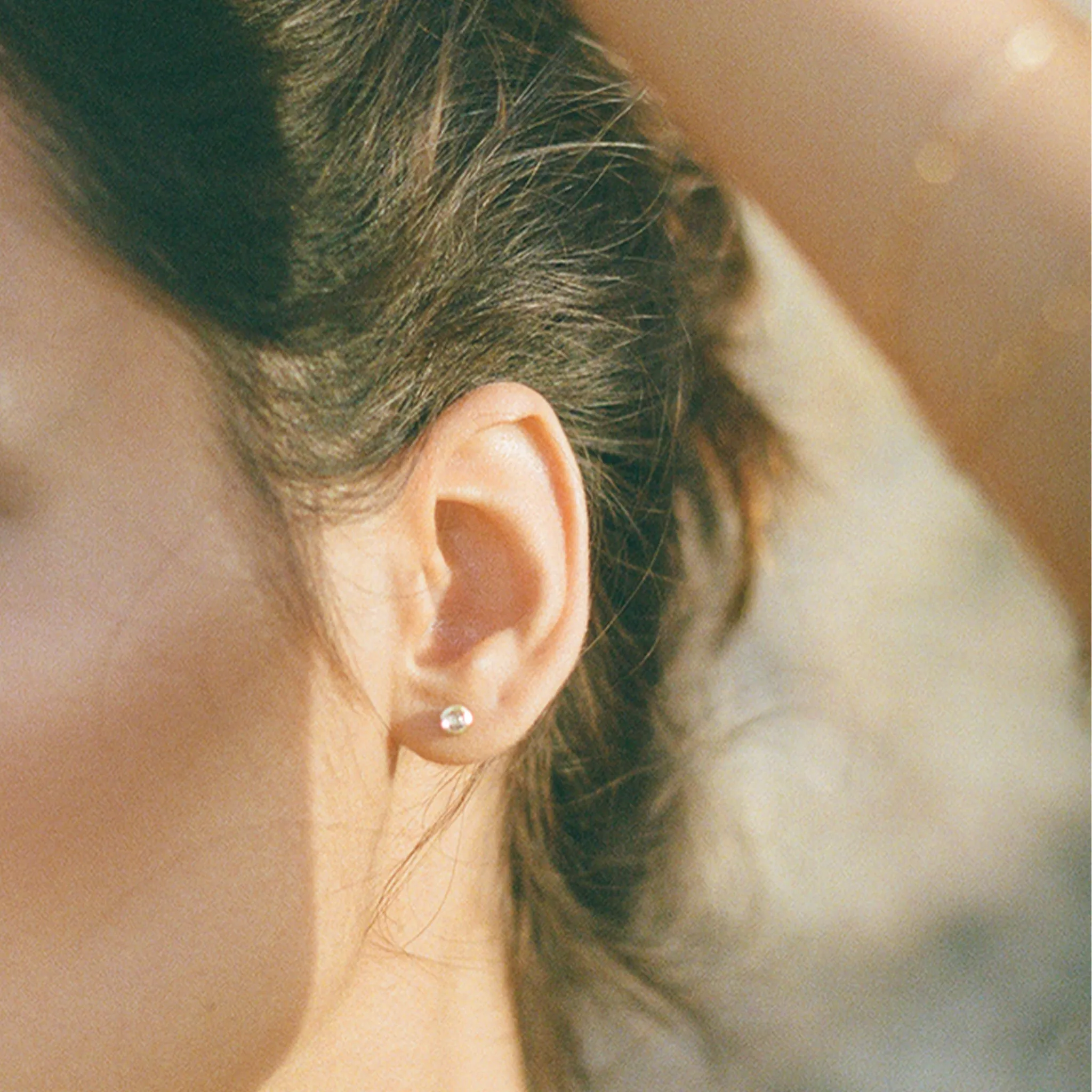 June Moonstone Birthstone Stud Earrings