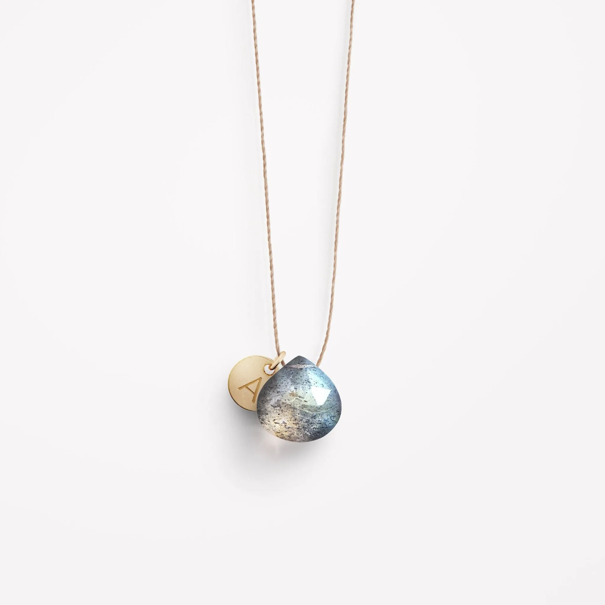 Labradorite Fine Cord Necklace