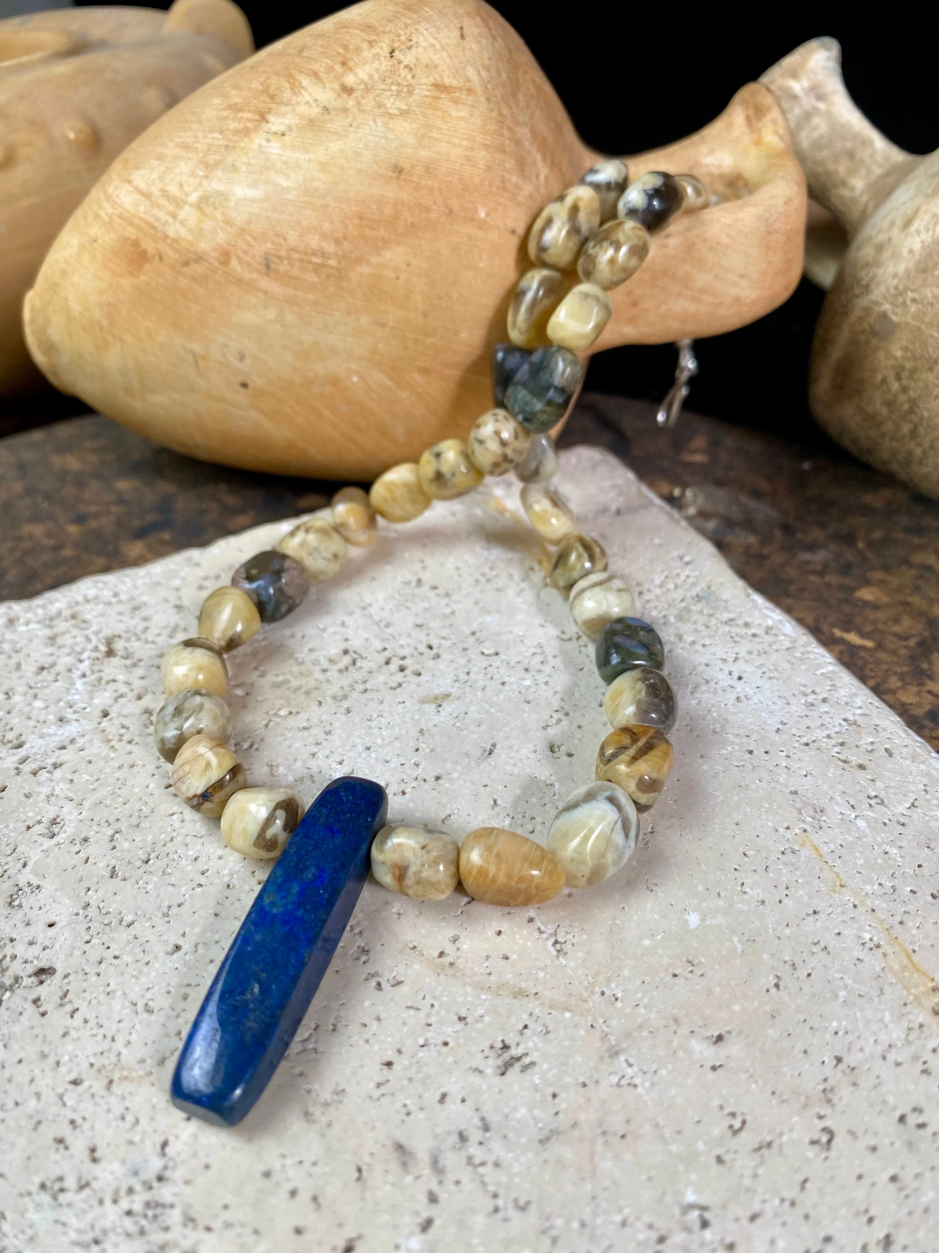 Lapis Lazuli And Zebradorite Necklace