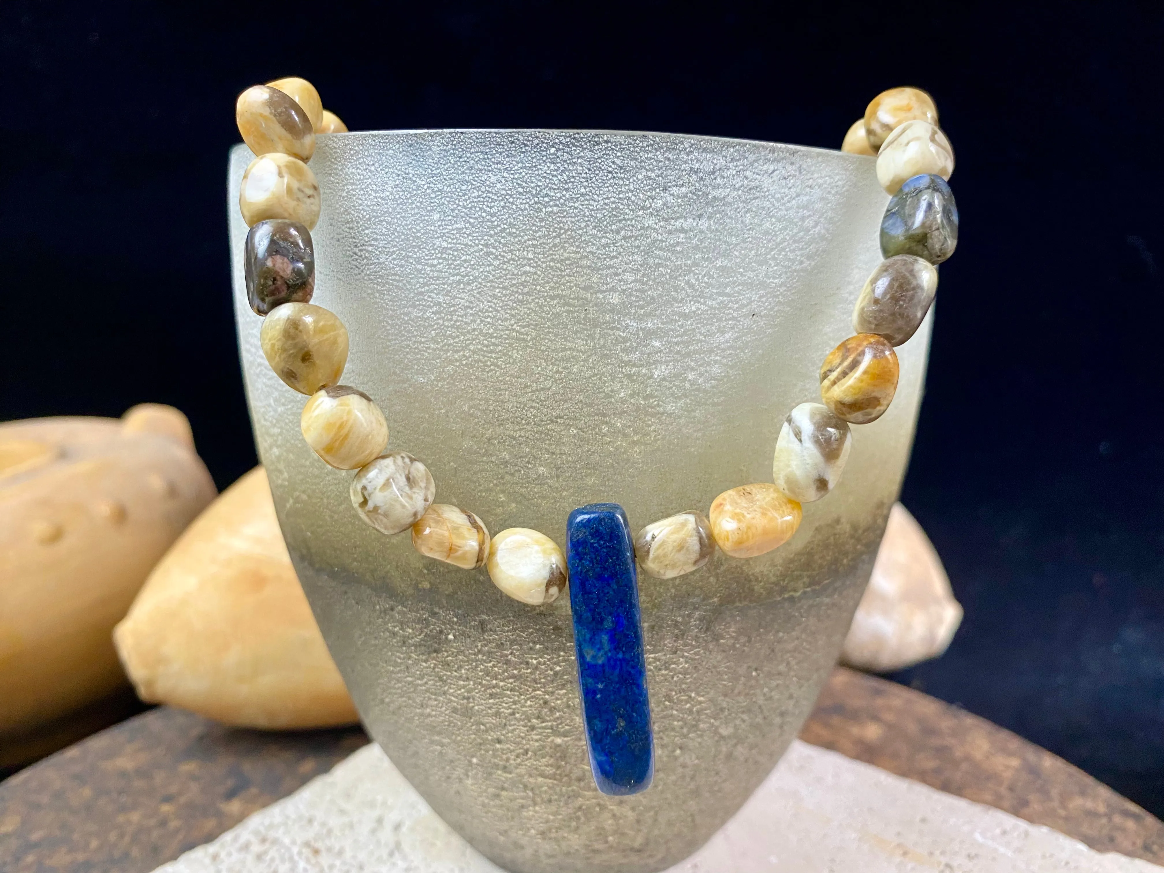 Lapis Lazuli And Zebradorite Necklace