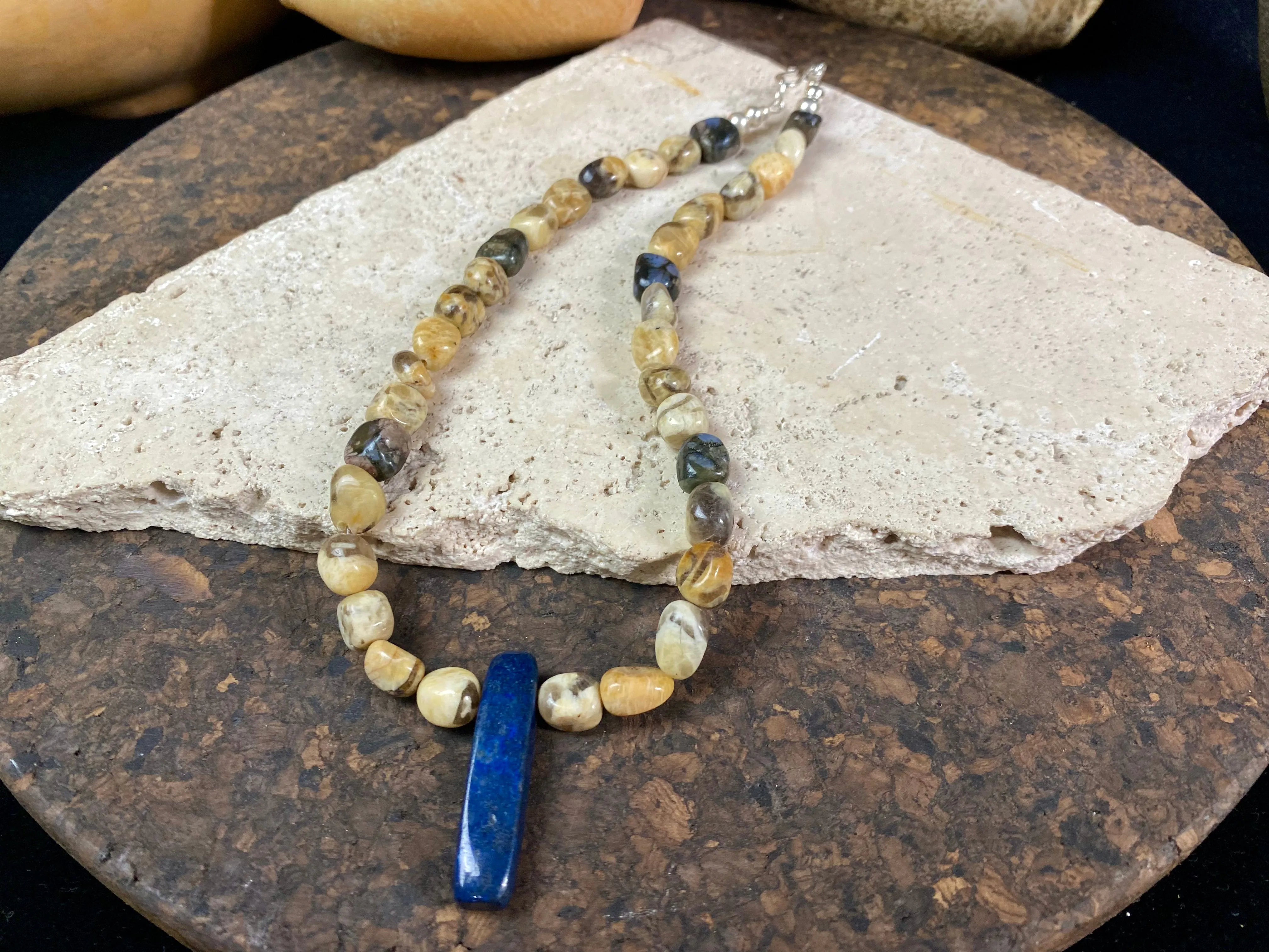 Lapis Lazuli And Zebradorite Necklace