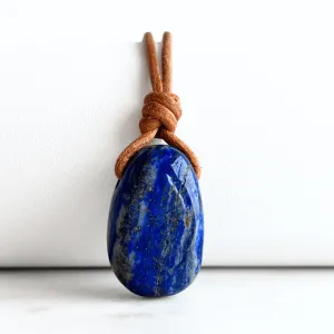Lapis Lazuli Gemstone Pendant Necklace - Oceanic Serenity