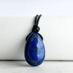 Lapis Lazuli Gemstone Pendant Necklace - Royal Elegance