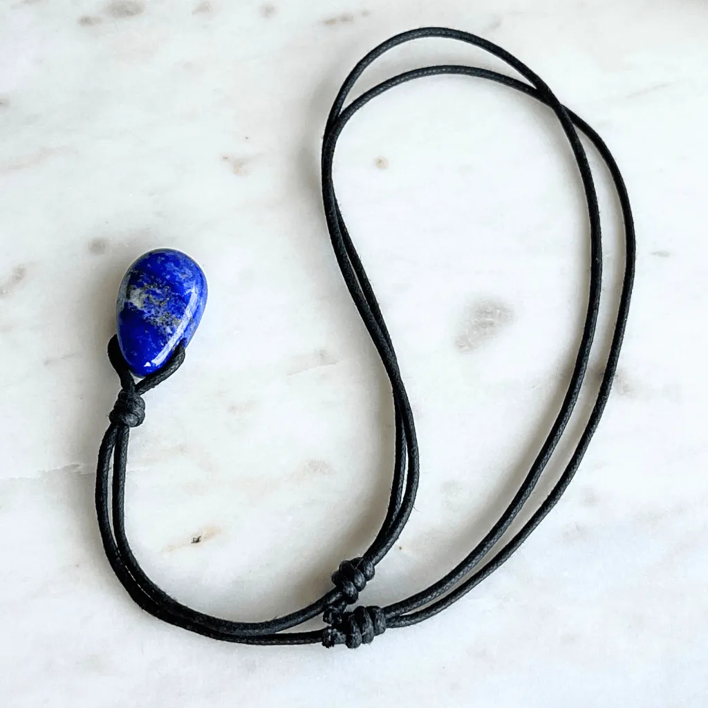 Lapis Lazuli OOAK Gemstone Pendant - Calm and Clarity