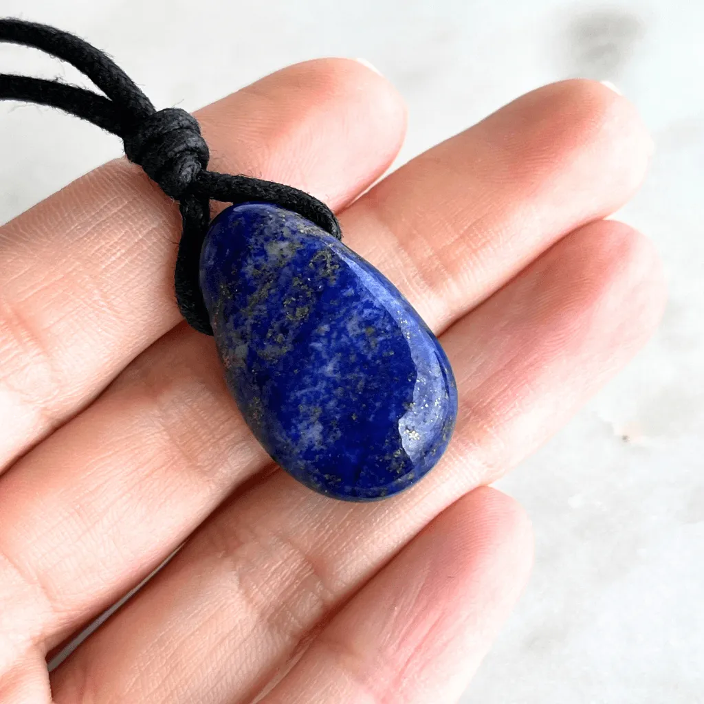 Lapis Lazuli OOAK Gemstone Pendant - Calm and Clarity