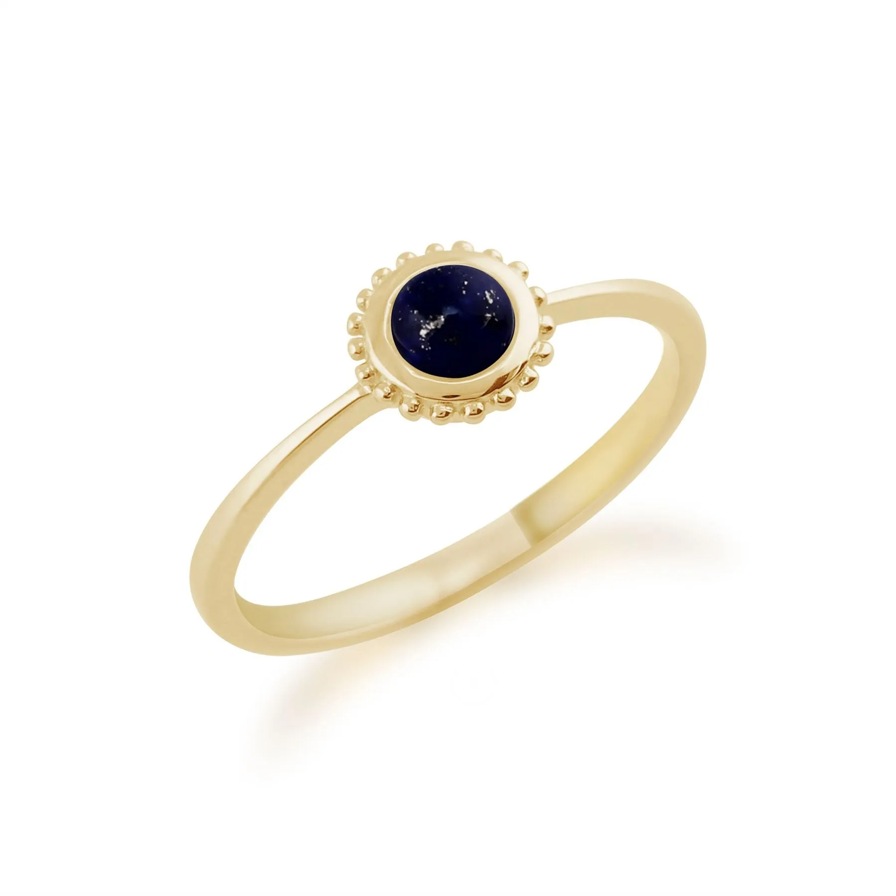 Lapislazuli Ring, 9 Karat Gelbgold 0.31ct ct Lapislazuli Einzel Stein gerahmt Ring