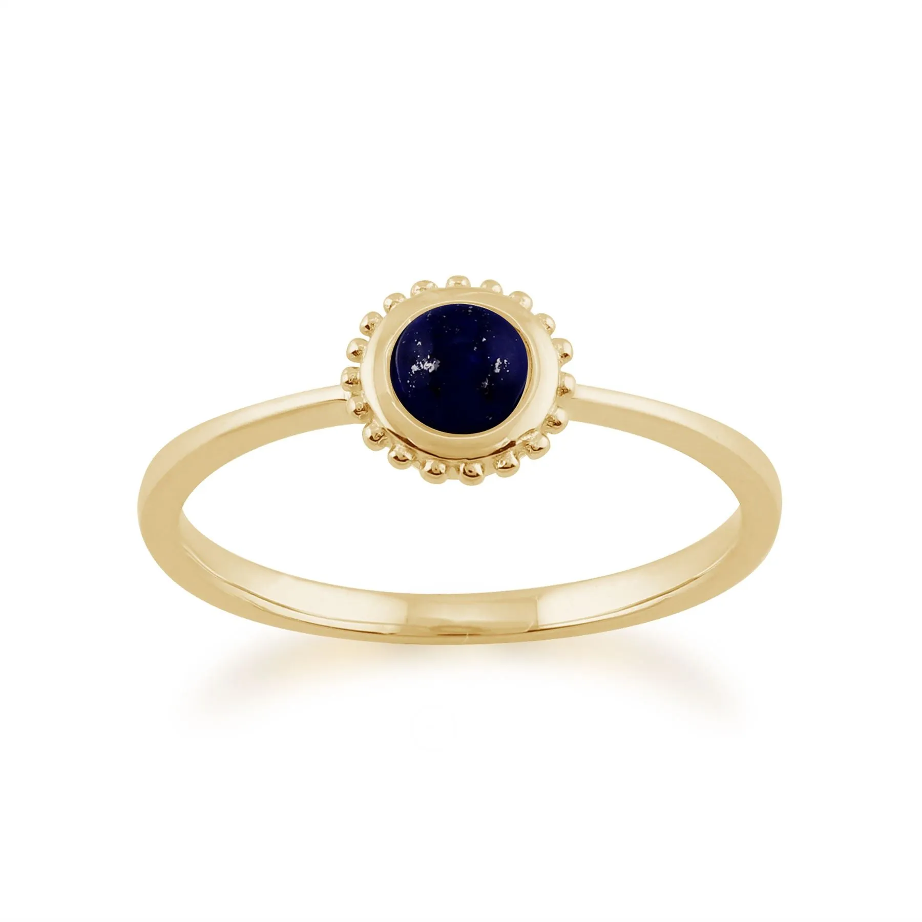 Lapislazuli Ring, 9 Karat Gelbgold 0.31ct ct Lapislazuli Einzel Stein gerahmt Ring