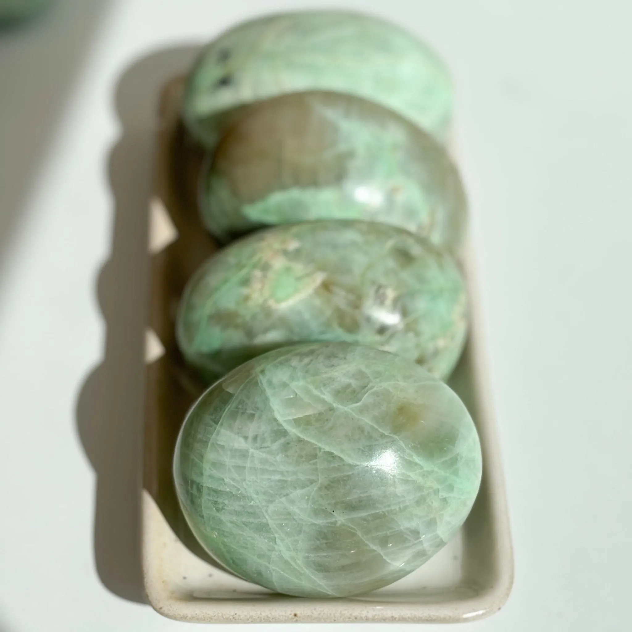 Large Garnierite - Green Moonstone Palmstone