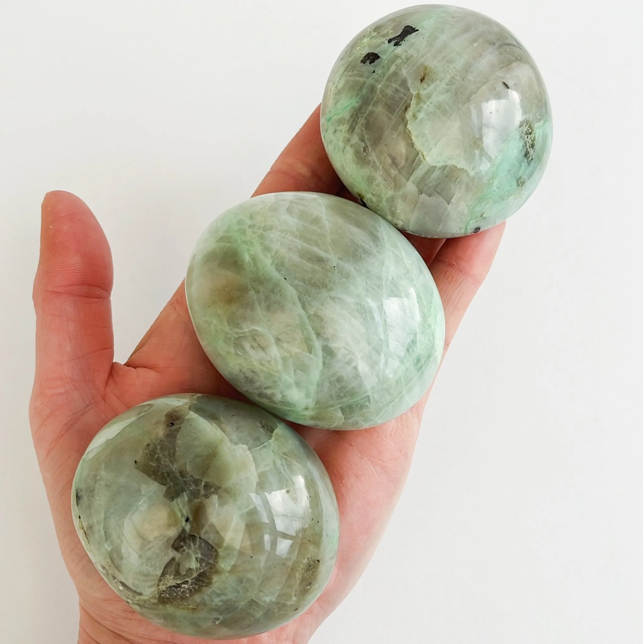 Large Garnierite - Green Moonstone Palmstone
