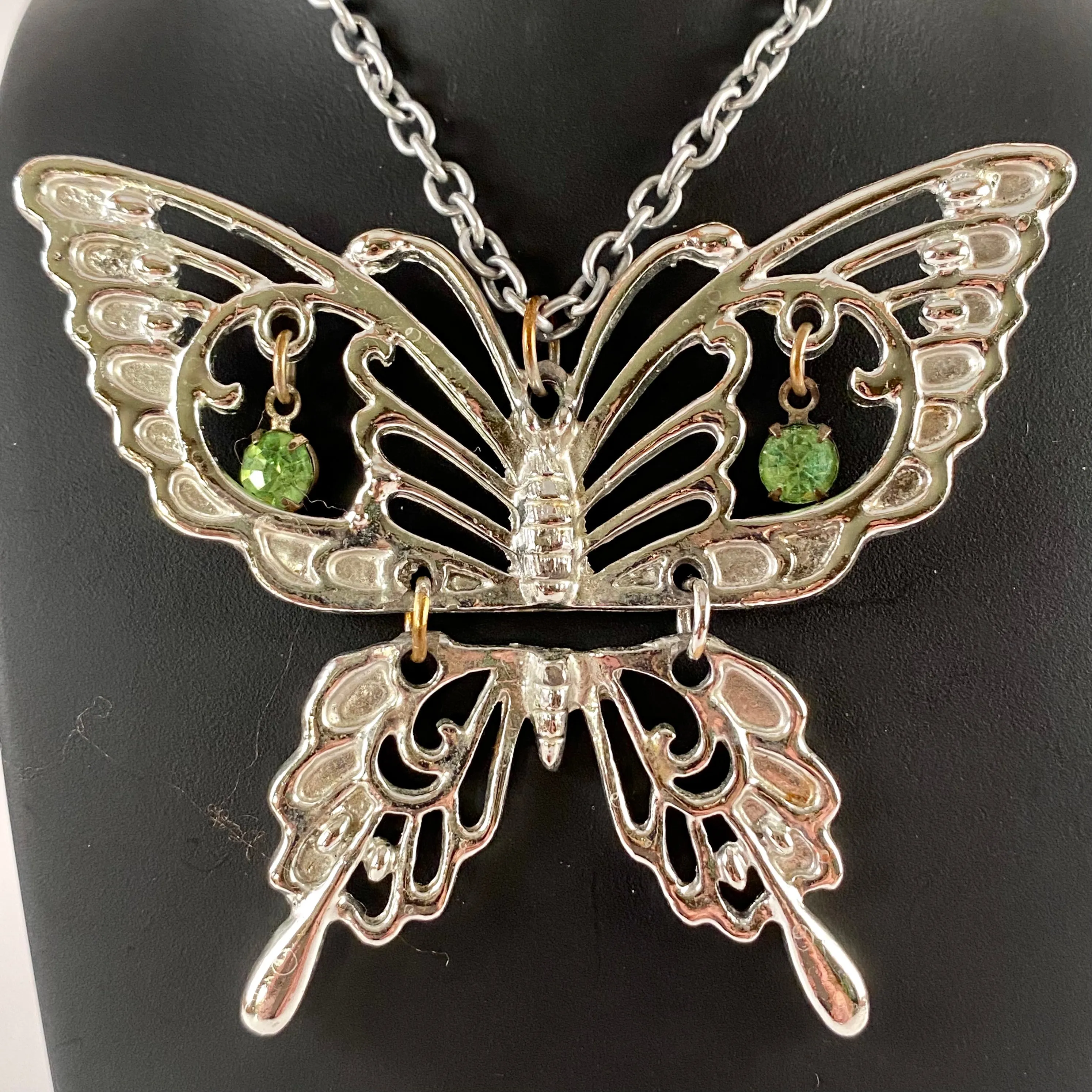 Late 60s/ Early 70s Articulated Butterfly Pendant Necklace