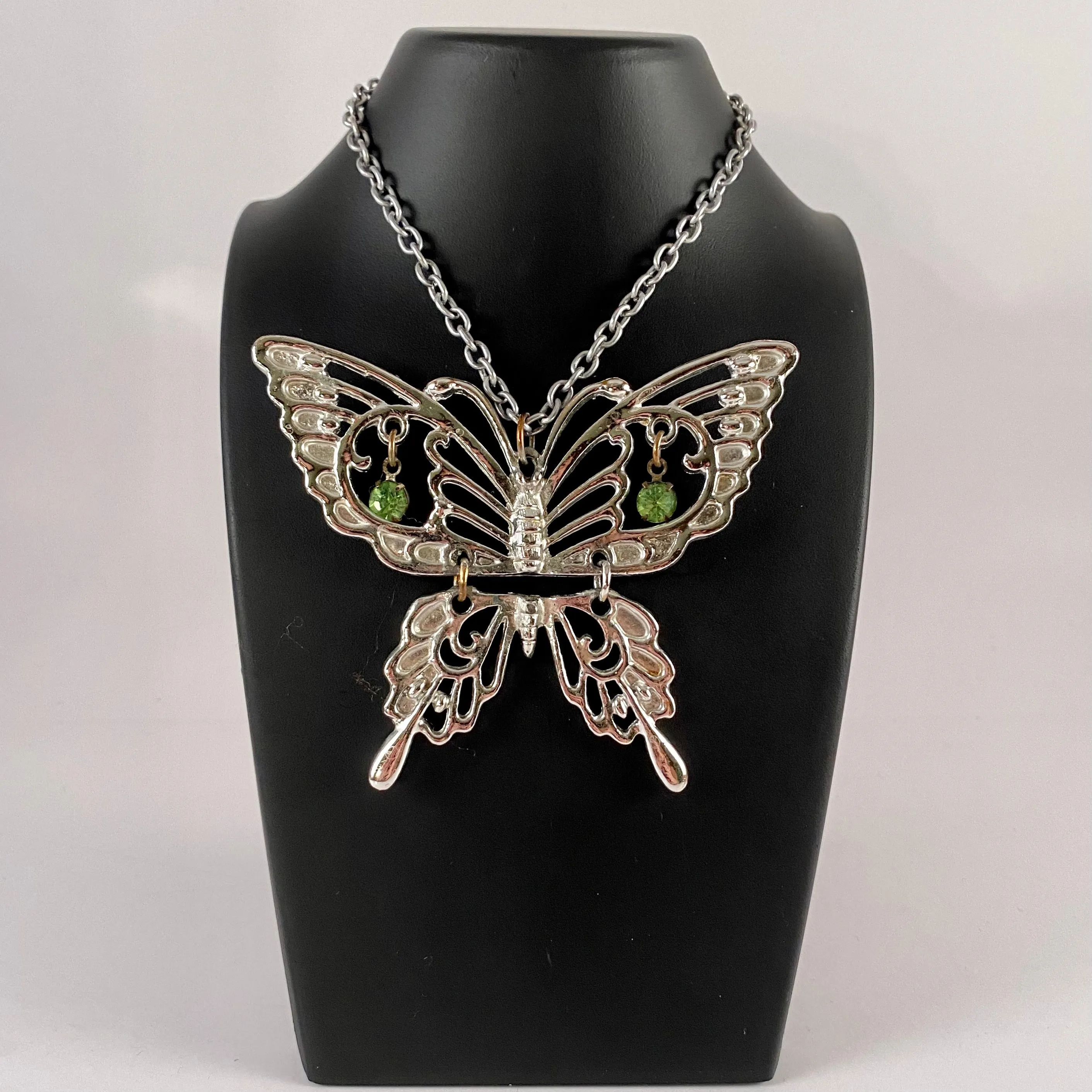 Late 60s/ Early 70s Articulated Butterfly Pendant Necklace