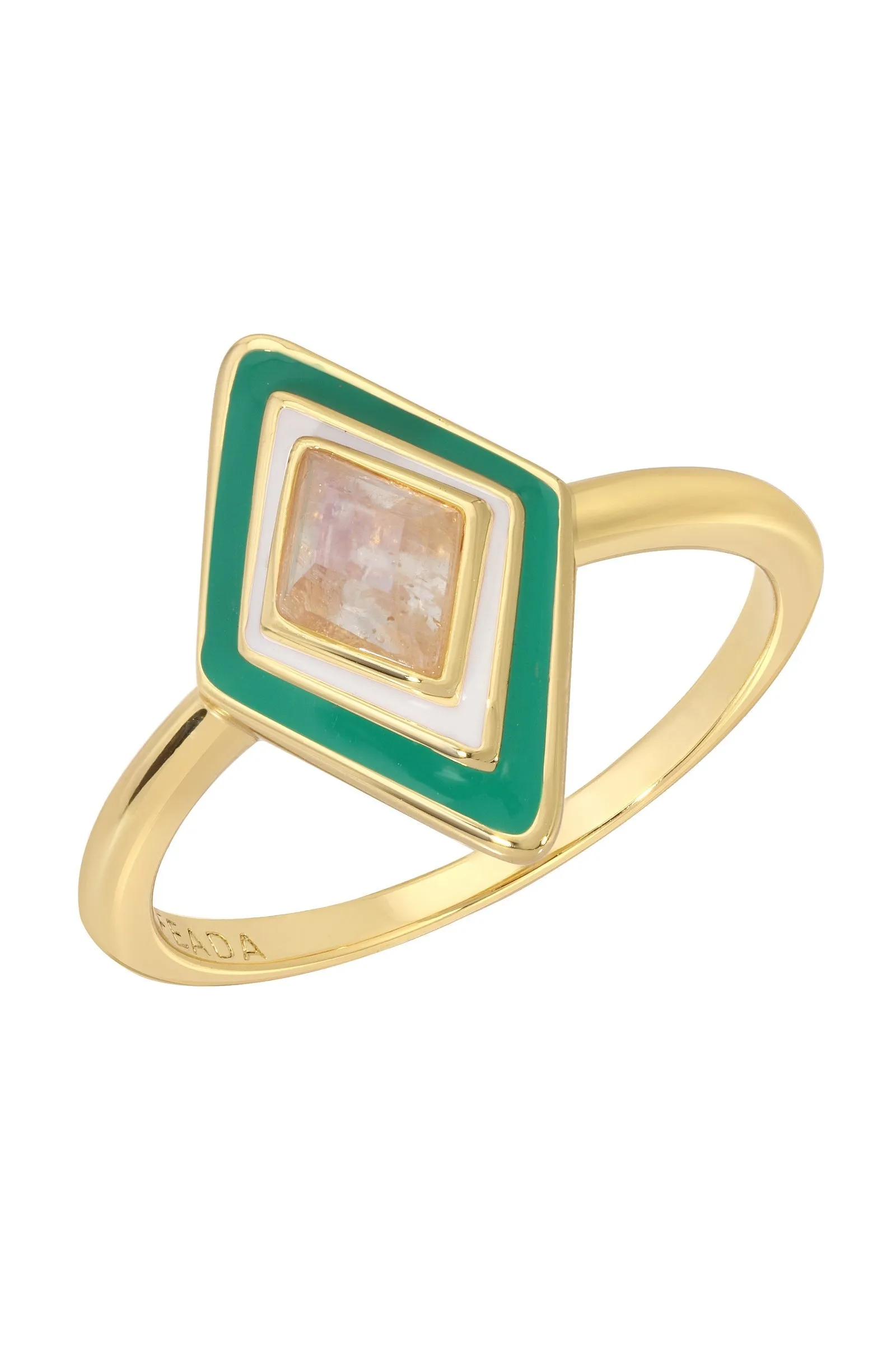 Leeada Ty Ring in Green - Size 6