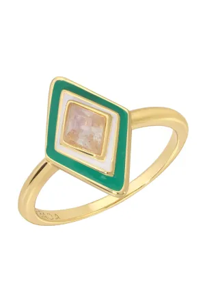 Leeada Ty Ring in Green - Size 6