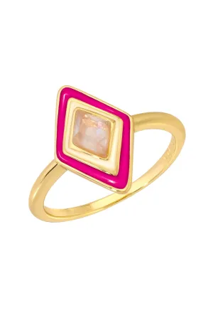 Leeada Ty Ring in Hot Pink - Size 7
