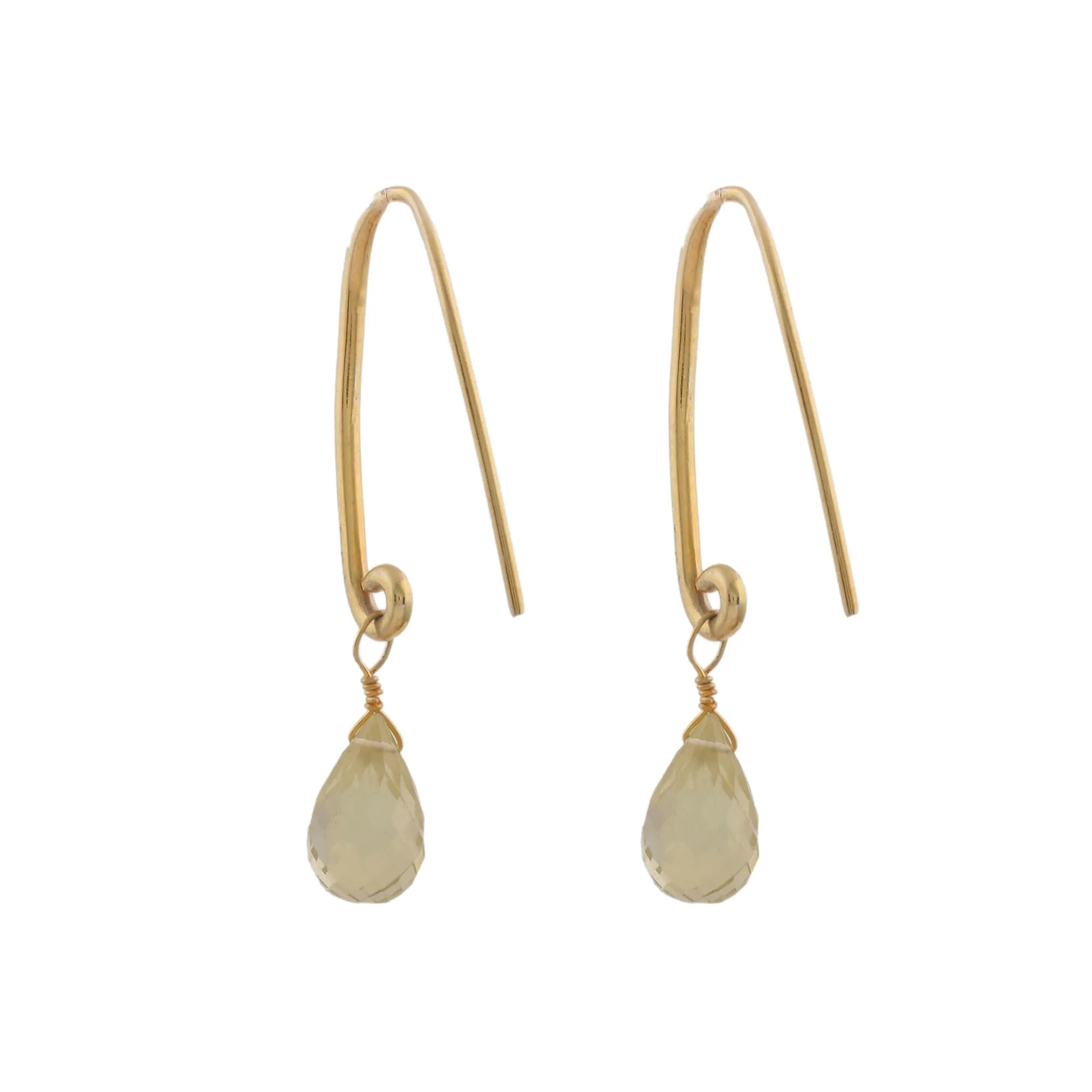 Lemon Quartz Drop Earrings