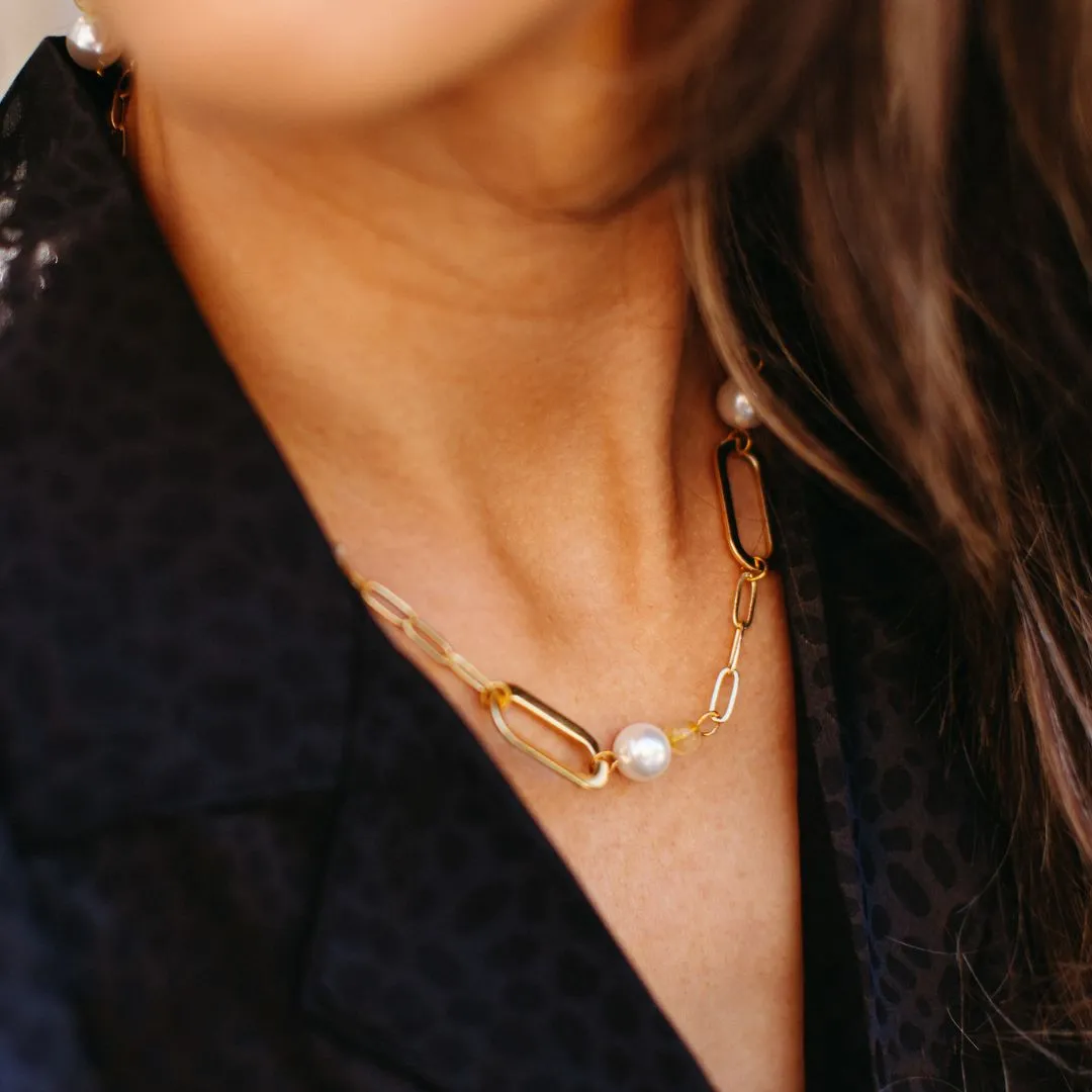 Linked Gemstone Necklace